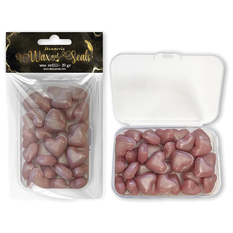 Stamperia Wax Refill Heart Shape Pearl Pink 20gr