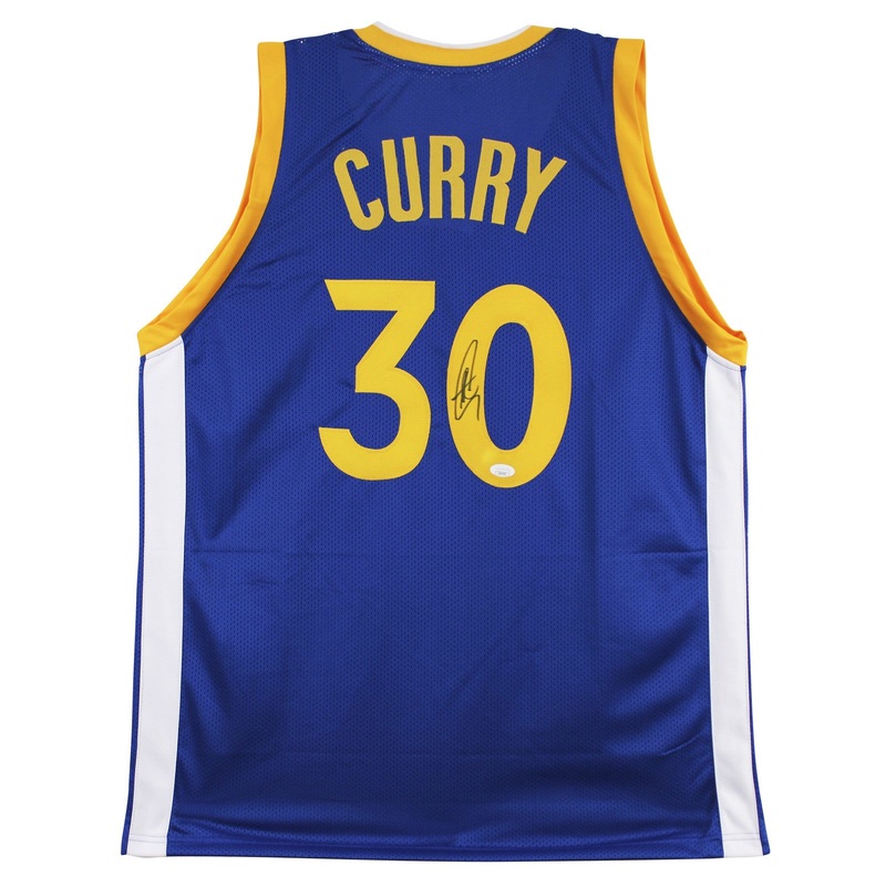 Stephen Curry Authentic Signed Blue Pro Style Jersey Autographed JSA 2