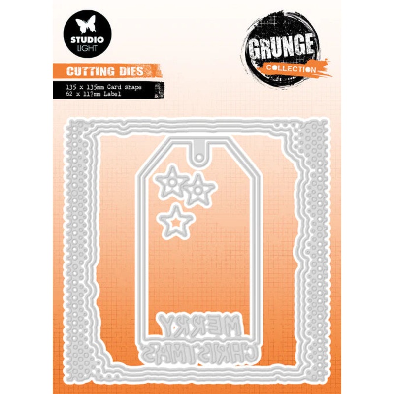 Studio Light Cutting Die Card Shape Grunge Collection 135x135x1mm 8 PC nr.434