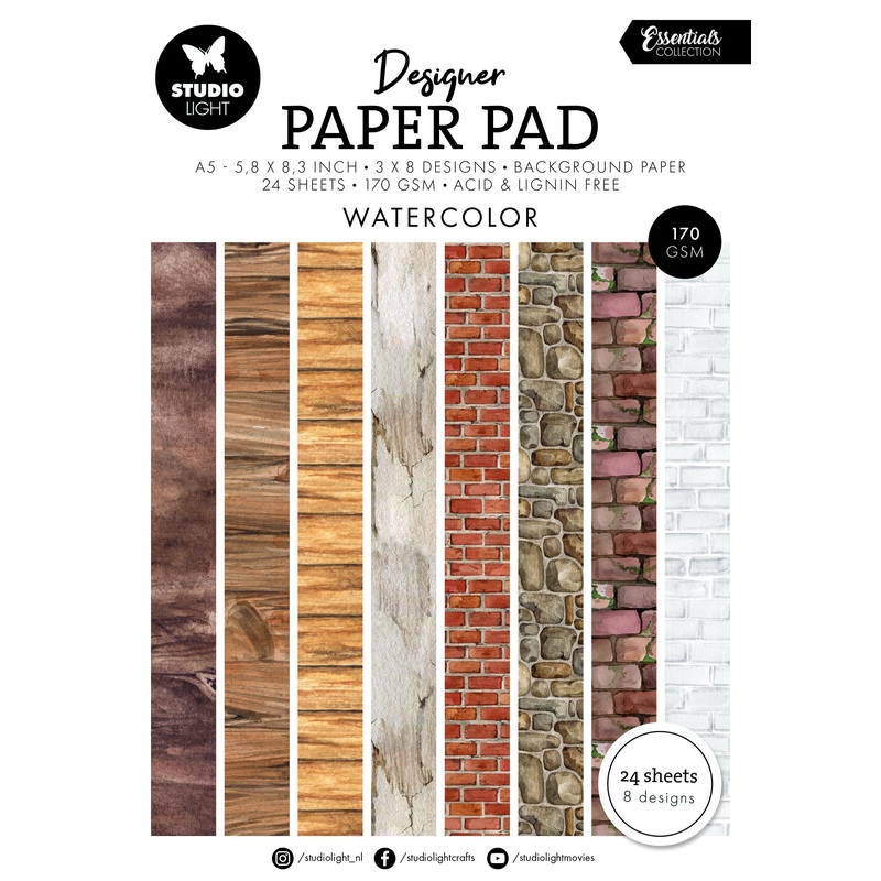Studio Light Designer Paper Pad Watercolor Essentials