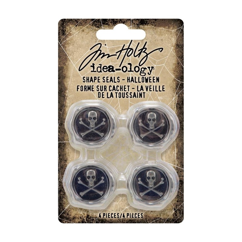 Tim Holtz Idea-Ology Metal Shape Seals 4/Pkg Halloween