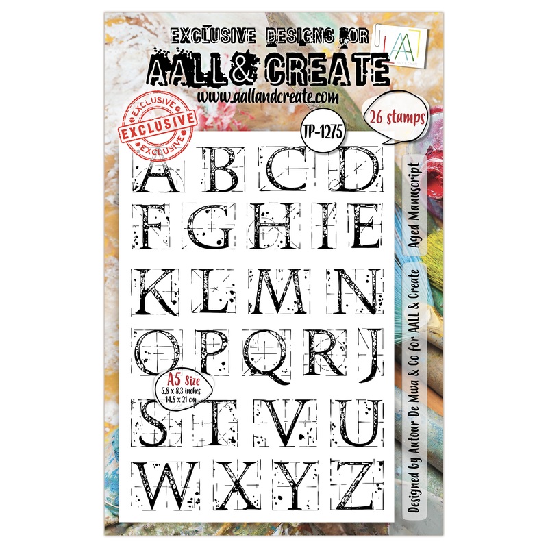 #TP-1275 – A5 Stamp Set – Aged Manuscript