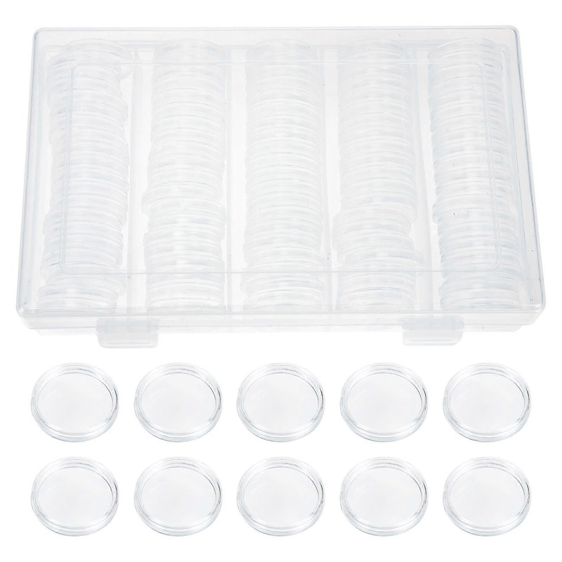 Transparent Coin Holder Storage Box for Coin Collection and Protection Made of Material