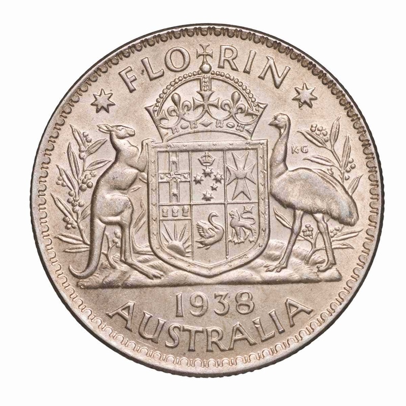 1938 Florin about Uncirculated
