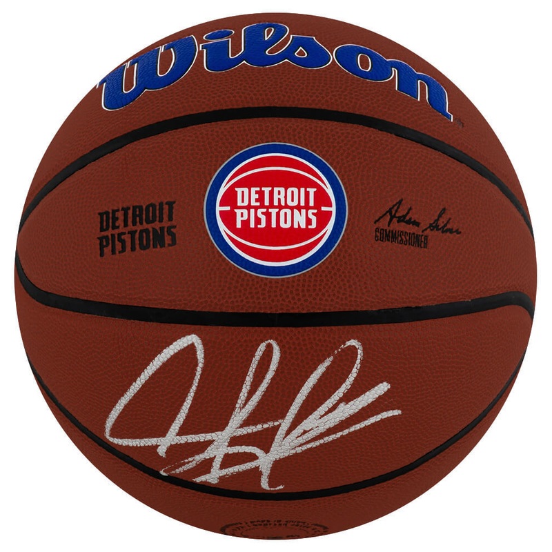 Dennis Rodman Signed Pistons Logo Wilson Alliance NBA Basketball -(SCHWARTZ COA)