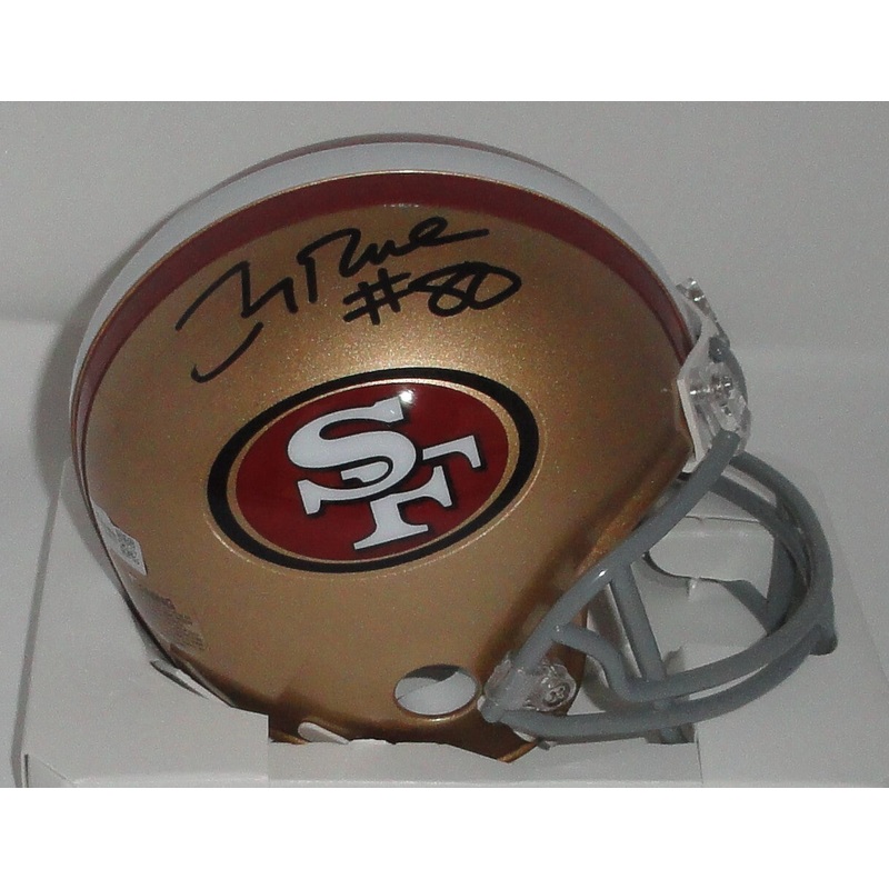 SF 49ers JERRY RICE Signed Riddell VSA4 Throwback Mini Helmet AUTO – FAN