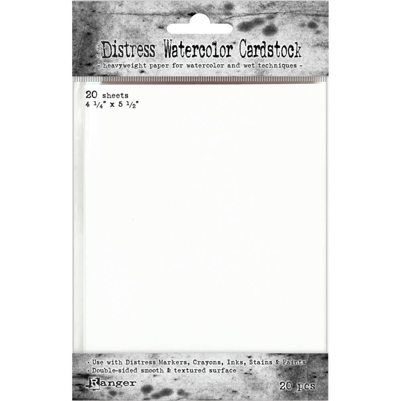 Tim Holtz Distress Watercolor Cardstock 20/pkg 4.25 X 5.5 Sheets