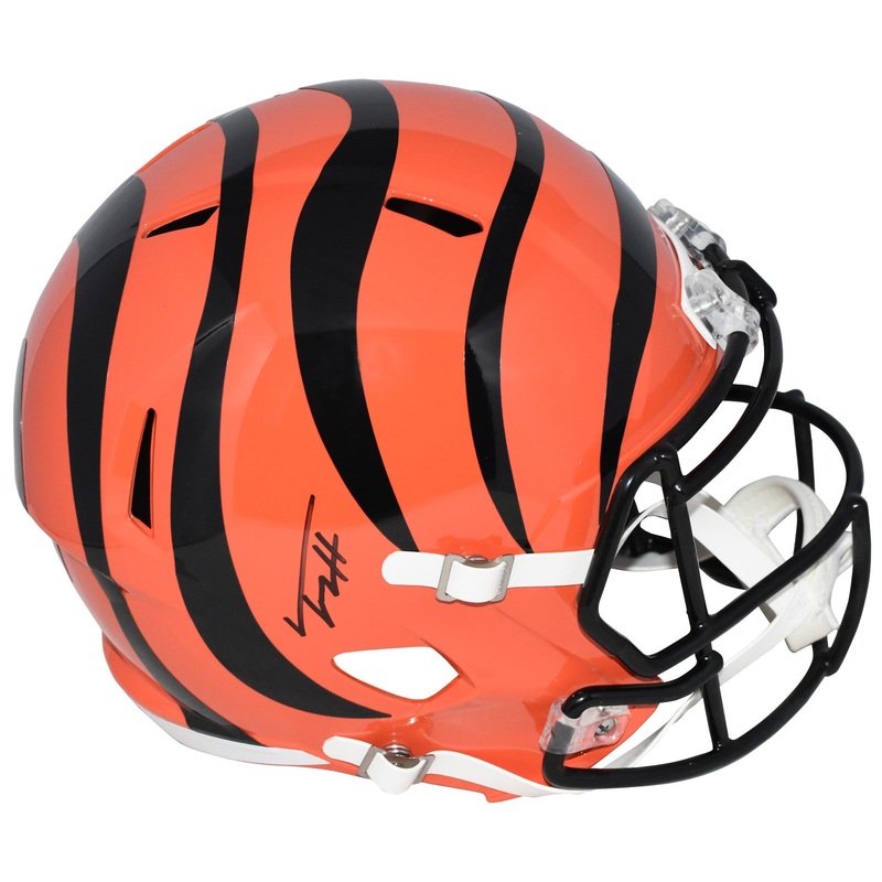 TREY HENDRICKSON SIGNED CINCINNATI BENGALS FULL SIZE SPEED HELMET BECKETT