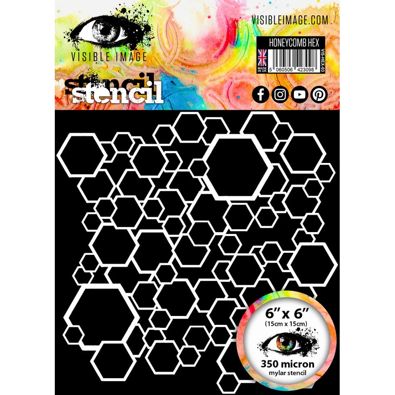 Visible Image Honeycomb Hex Stencil