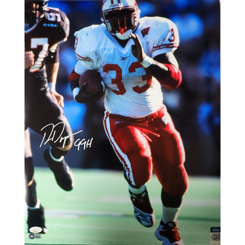 Wiscosin Badgers Legend Ron Dayne Signed 16X20 Photo #4 W/ 99H AUTO – JSA