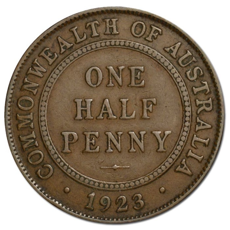 1923 Halfpenny good Fine