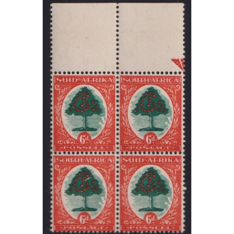 1938 6d TYPE 11 BLOCK  UM- SACC 60a