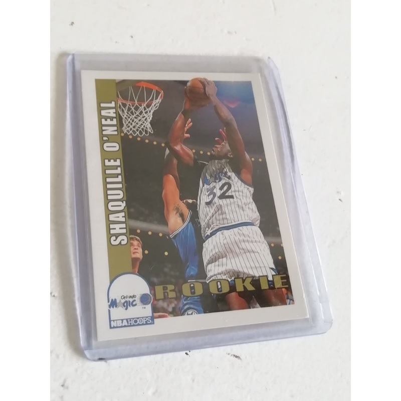 1992-93 NBA Hoops Shaquille O’Neal Rookie Trading Card