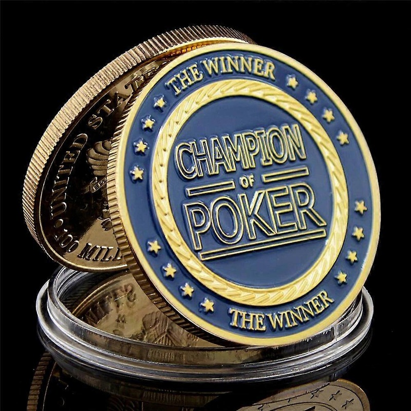 2023 The Winter Champion Poker Gold Coin Collection Poker Card Guard With Coin Capsule