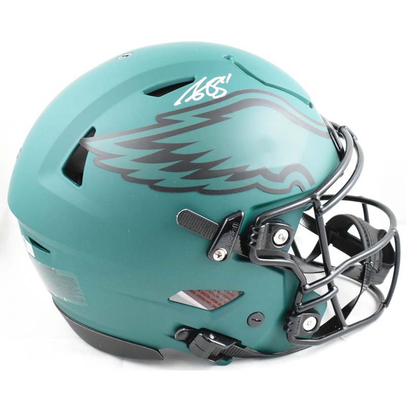 AJ Brown Autographed Eagles F/S Rave Speed Flex Helmet Beckett W Hologram