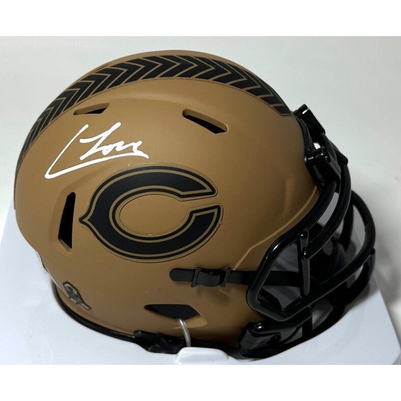 Bears COLSTON LOVELAND Signed Riddell 2023 SALUTE Speed Mini Helmet AUTO – BAS