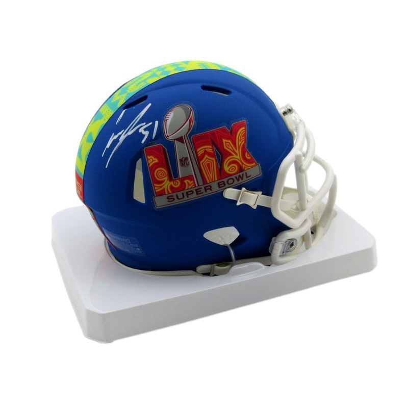 Cam Jurgens Signed/Autographed Blue Super Bowl LIX Mini Helmet Eagles PSA 192746