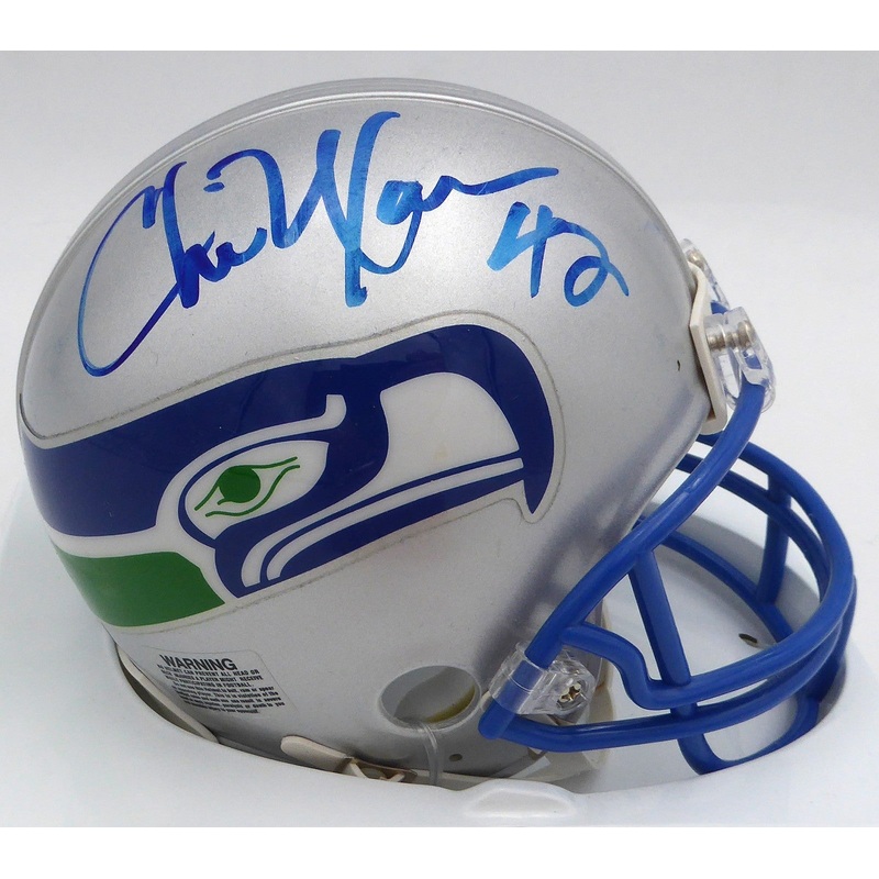 Chris Warren Autographed Signed Seattle Seahawks Mini Helmet MCS Holo #68047