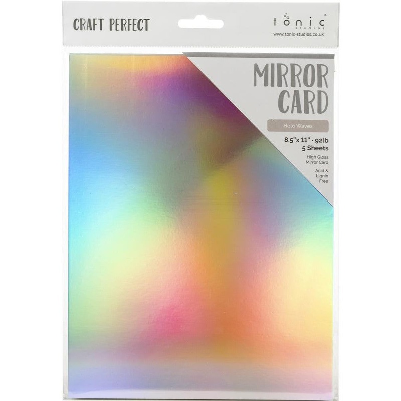 Craft Perfect Mirror Card – 8.5×11 5/pkg – Holo Waves
