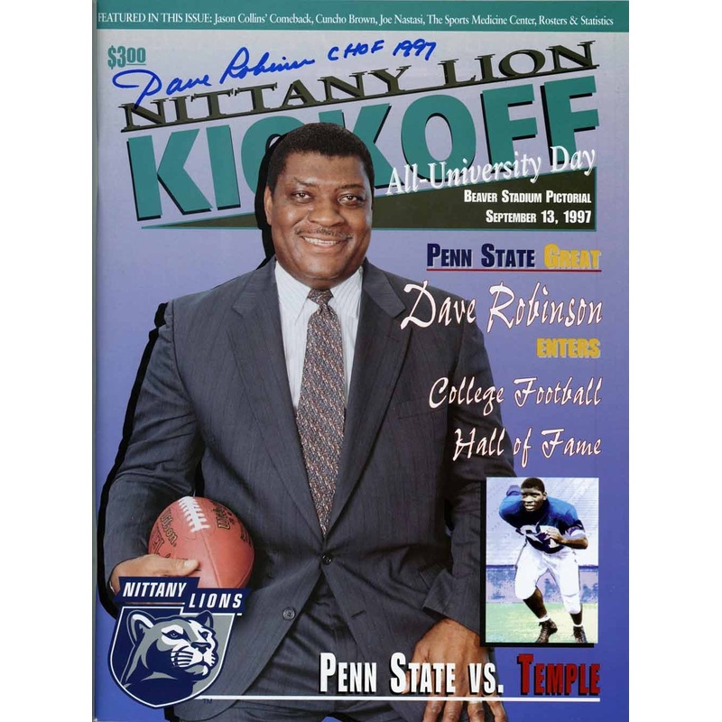 Dave Robinson Signed Magazine Penn State 9/13/1997 CHOF Beckett 50716