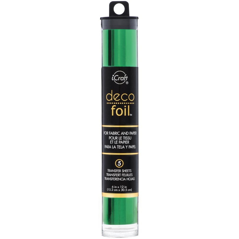 Deco Foil Transfer Sheets 6X12 5/Pkg – Green