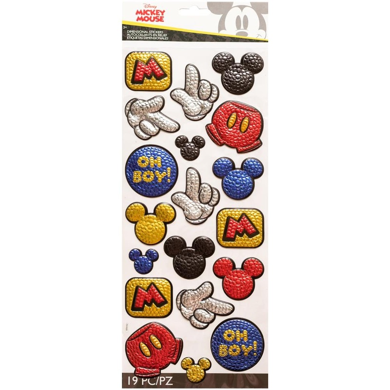 EK Mickey – Disney Embossed Faux Sequine Dimensional Stickers