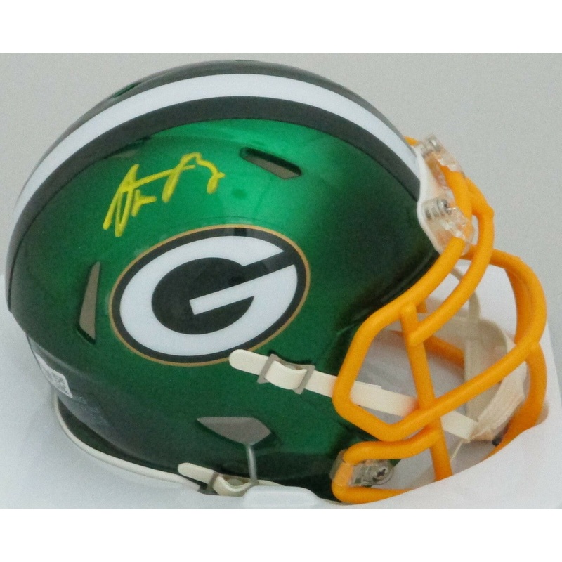 Packers MVP AARON RODGERS Signed Riddell FLASH Mini Helmet AUTO – Fanatics