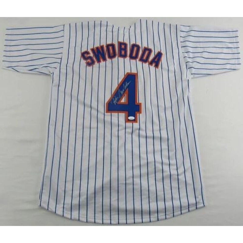 Ron Swoboda Signed New York Mets Pinstriped Jersey (JSA) 1969 Met/ The Catch
