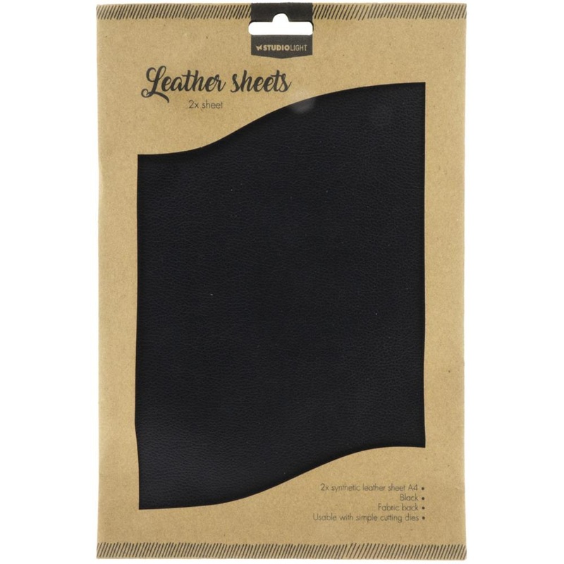 Studio Light Faux Leather Sheets A4 2/Pkg – Black