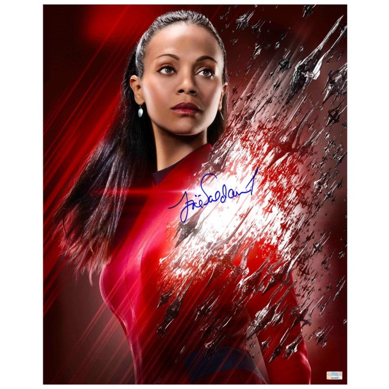 Zoe Saldana Autographed 2016 Star Trek Beyond Uhura 16×20 Photo