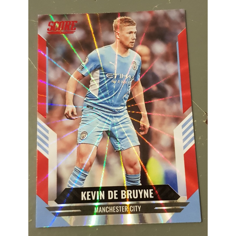 2021-22 Panini Score FIFA Kevin de Bruyne Red Laser Parallel Trading Card