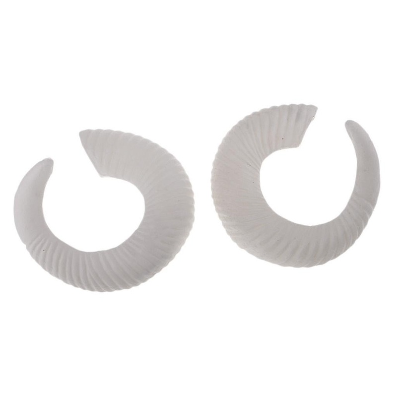 Artificial Ram Horns Costume Accessories for DIY Gothic Hair Headband Hoop A