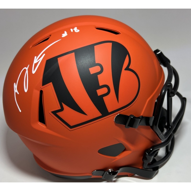 Bengals Receiver AJ GREEN Signed Full Size Replica RAVE Speed Helmet AUTO – BAS
