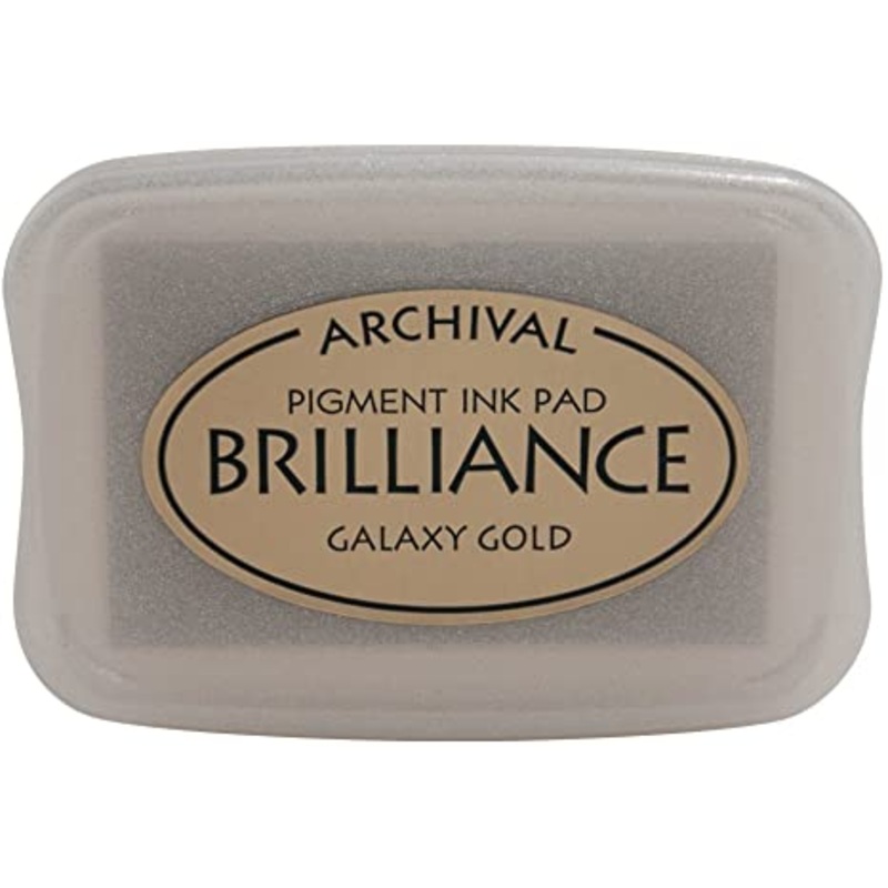 Brilliance Pigment Ink Pad Pearlescent Galaxy Gold
