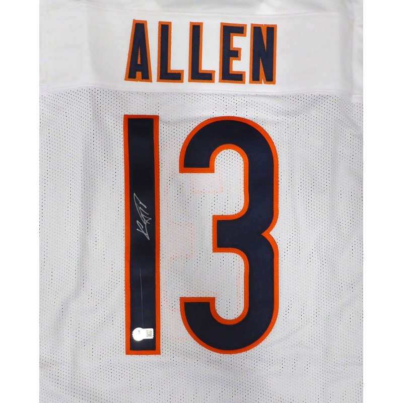 Chicago Bears Keenan Allen Autographed White Jersey Beckett BAS QR #1W533910