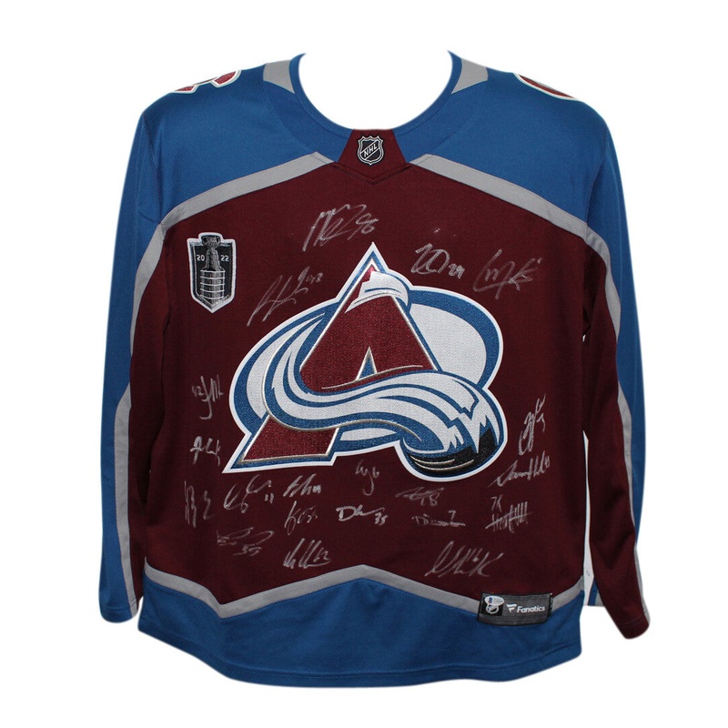 Colorado Avalanche Stanley Cup Team Signed Fanatics XL Jersey 20 Sigs BAS 37473