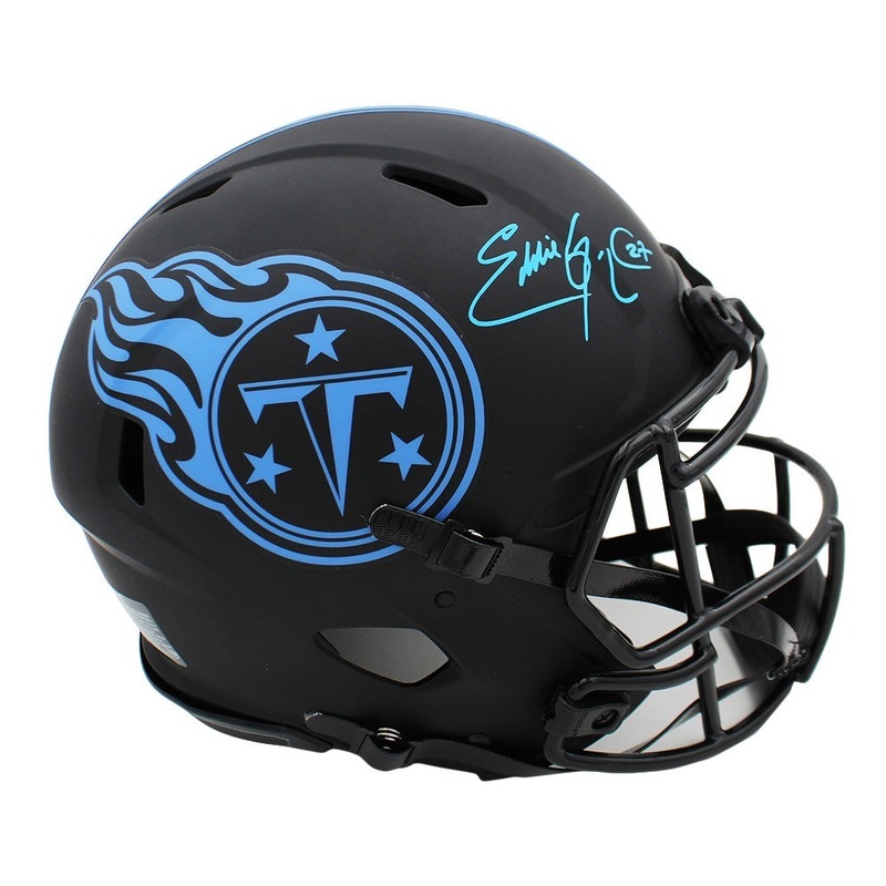 Eddie George Signed Tennessee Titans Speed Authentic Eclipse NFL Helmet