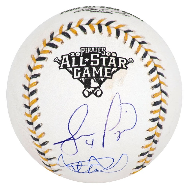 Ichiro Suzuki & Jose Lopez Signed 2006 All Star Game Logo Baseball (Beckett COA)