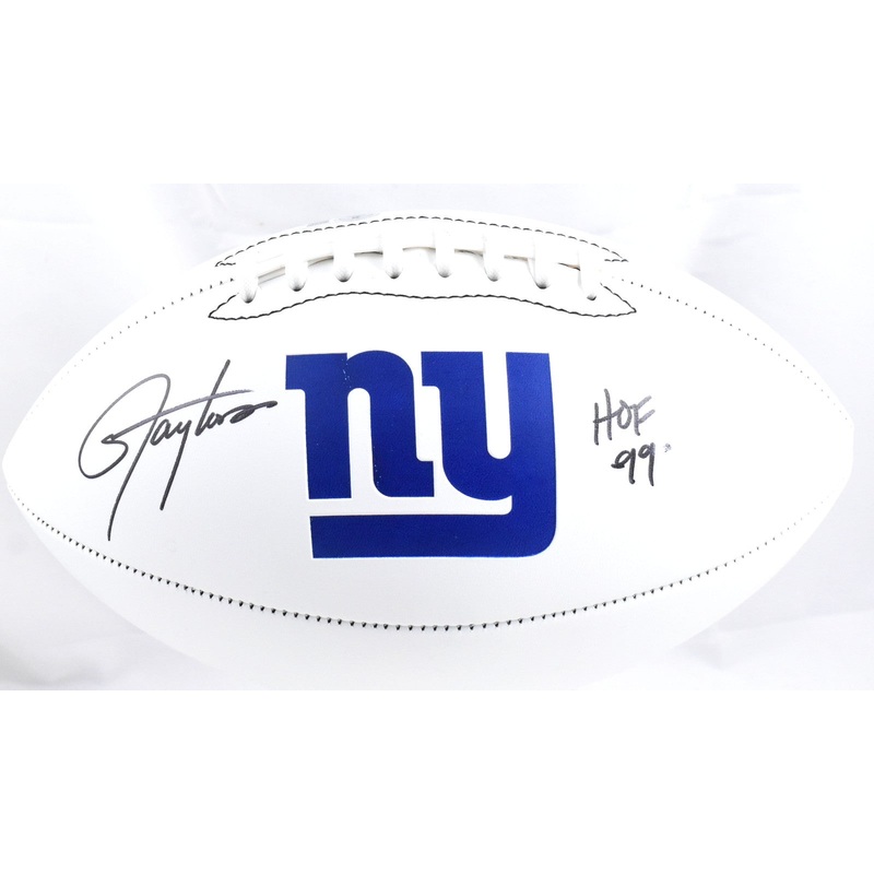 Lawrence Taylor Autographed New York Giants Logo Football HOF-Beckett W Hologram