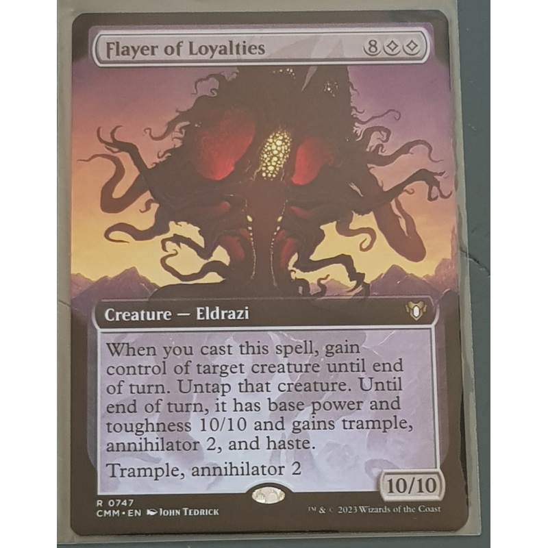 Magic the Gathering Commander Masters Flayer of Loyalties #747 (Extended Art) Trading Card