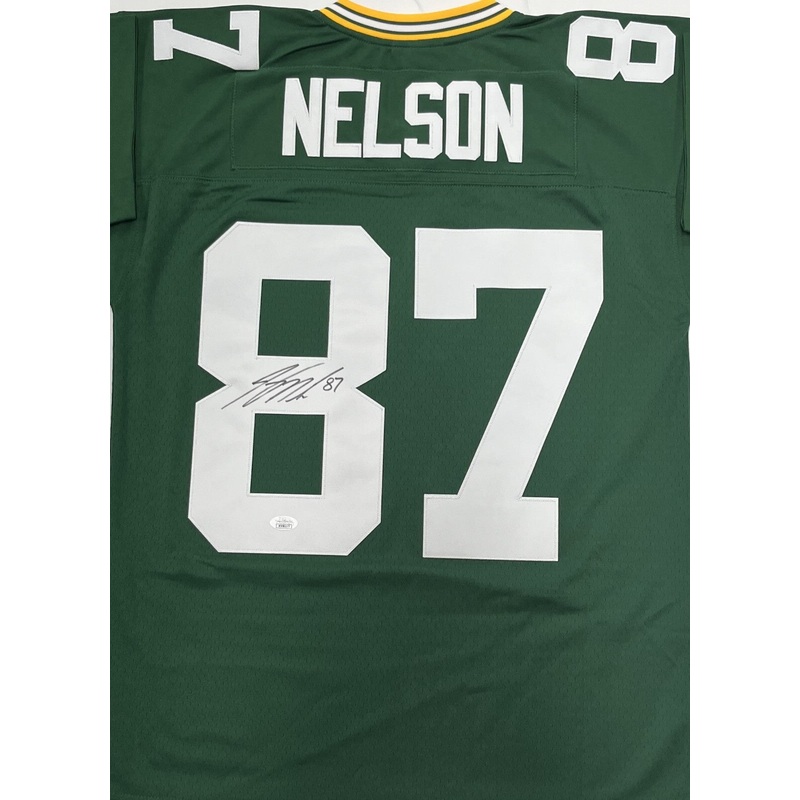 Packers SB Champ JORDY NELSON Signed Mitchell & Ness Green Jersey AUTO – JSA