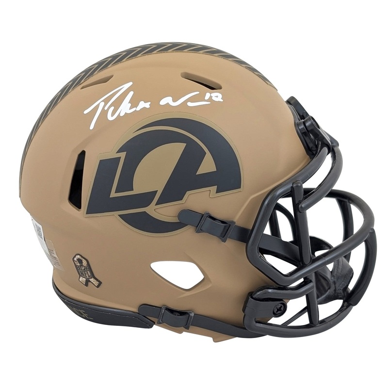 Rams Puka Nacua Authentic Signed Salute To Service II Speed Mini Helmet Fanatics
