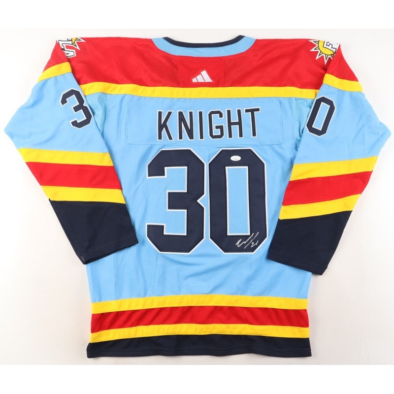 Spencer Knight Signed Florida Panthers Jersey (JSA COA) 2024 Stanley Cup Champ