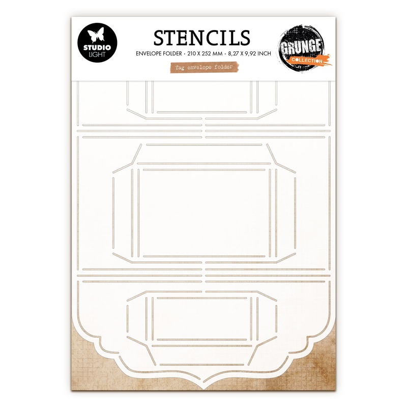 Studio Light Grunge – Stencil Tag Envelope