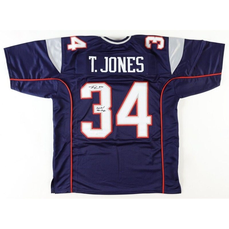 Tebucky Jones Signed New England Patriots Jersey Super Bowl XXXVI Champ (JSA)