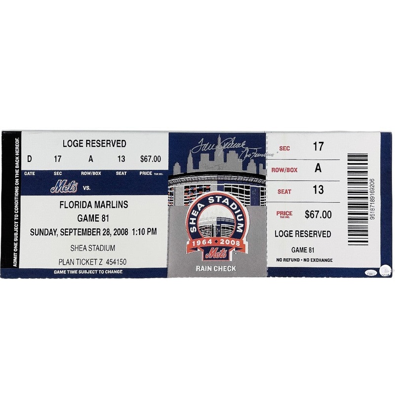 Tom Seaver Signed New York Mets 12×32 Mega Ticket MLB Canvas w/ Franchise Insc