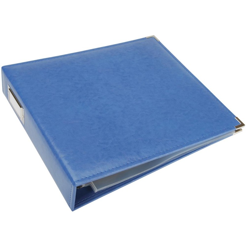 We R Classic Leather D-Ring Album 12X12 Country Blue