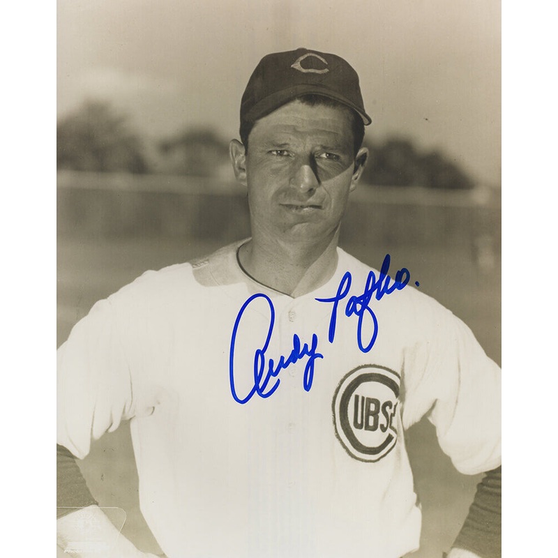 Andy Pafko Signed Chicago Cubs B&W Close Up Pose 8×10 Photo – (SCHWARTZ COA)