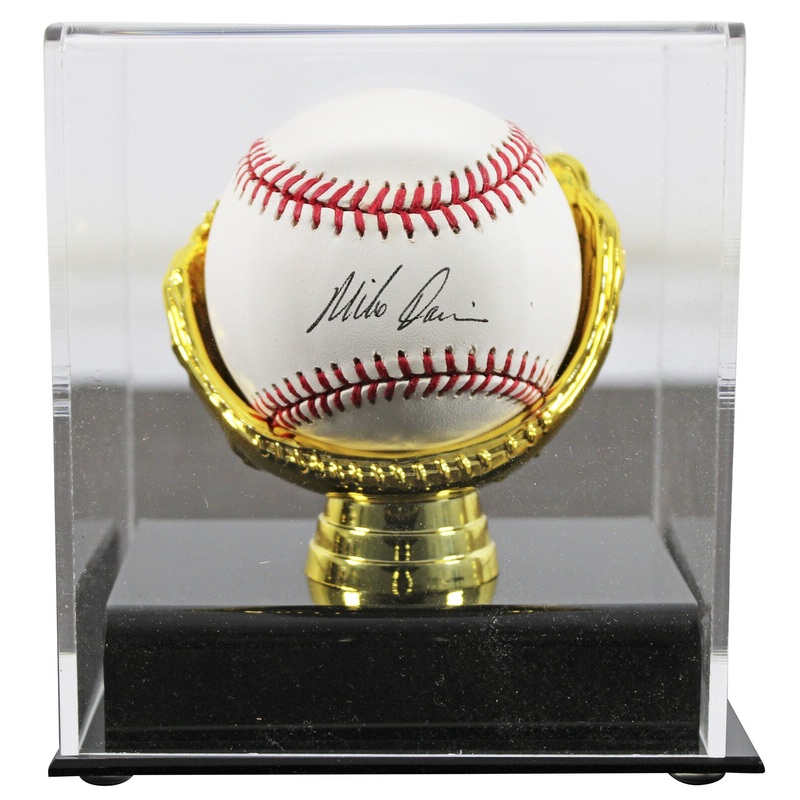 Athletics Mike Davis Authentic Signed Bobby Brown Oal Baseball w/ Case BAS