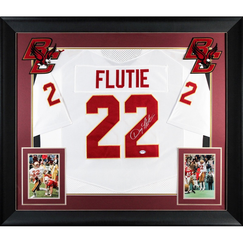 Boston College Doug Flutie Authentic Signed White Framed Jersey PSA/DNA #AK30558